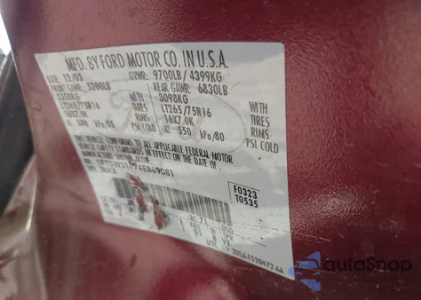 2004 Ford F-350 Lariat/Xl/Xlt from USA, damaged, VIN 1FTSW31P74EB89081